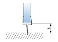 L-2904, Упл. профиль ПВХ черный ORB, для стекла 8 мм, L=2200 мм