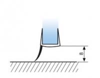 L-2905, Упл. профиль ПВХ черный ORB, для стекла 8 мм, L=2200 мм