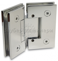 [ZM-302D] Петля душевая из латуни с регулир. 0 полож. (монтаж стекло-стекло 135°)