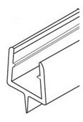 ZM-205, Упл. профиль для душевого уголка ПВХ прозрачный, для стекла 8 мм, L=2200 мм