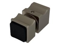 05032 55 Кноб комплект с резиновым торцом, квадратный, сатинированный никель, Германия