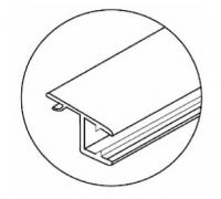 ZM-201, Упл. профиль для душевой кабины ПВХ прозрачный, для стекла 8 мм, L=2200 мм