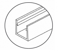 ZM-211, Упл. профиль для душевой двери ПВХ прозрачный, для стекла 8 мм, L=2200 мм