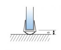 L-2910, Упл. профиль ПВХ черный ORB, для стекла 8 мм, L=2200 мм