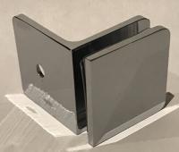 ZM-722, Коннектор L-образный стена-стекло 90°, цвет полированный хром CP