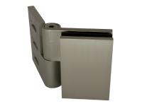 07196 55 Коннектор Milano Pur, стена-стекло 45° – 180° (с регулируемым углом), сатинированный никель, Германия