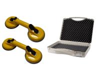 Набор двойных присосок в чемодане, грузоподъемность 110 кг, модель RX-1-B