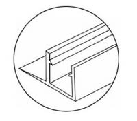 ZM-214, Упл. профиль ПВХ прозрачный, для стекла 8 мм, L=2200 мм