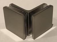 ZM-725, Коннектор стекло-стекло 90°, цвет матовый хром SC