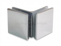 ZM-745, Коннектор стекло-стекло 90°, цвет полированный хром CP