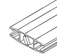 ZM-209, Магнитный упл. прозрачный профиль для душевых перегородок, для стекла 8 мм, L=2200 мм