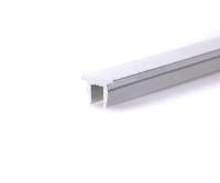 Заглушка на П-обр профиль для стекла 8 мм, L=1000 мм, хром полированный