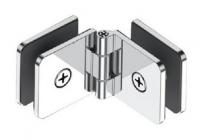 L-2548, Коннектор L-образный регулируемый стекло-стекло, хром PSS