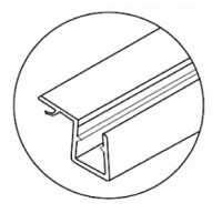 ZM-202, Упл. профиль для душевых дверей ПВХ прозрачный, для стекла 8 мм, L=2200 мм