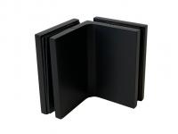 L-5305, Коннектор L-образный стекло-стекло 90°, черный матовый ORB