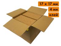 Пробковая прокладка в листах, размер 17х17 мм, толщина 4 мм (клеящий слой, 31'428 шт)