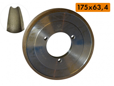 Huater 175x63,4+3F PE "карандаш", алмазные периферийные круги для стекла от 6 мм