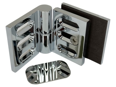 07195 31 Коннектор Milano Pur, стена-стекло 45° – 180° (с регулируемым углом), полированный хром, Германия