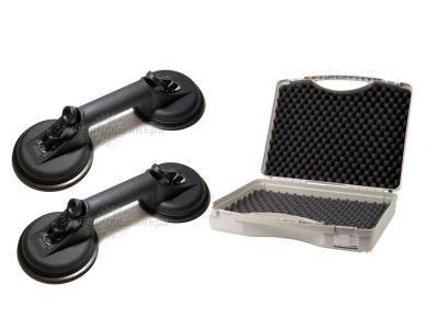 Набор двойных присосок в чемодане, грузоподъемность 130 кг, модель RX-2-B