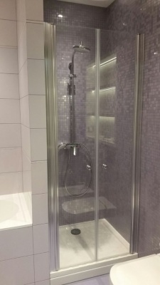 Петля маятниковая Aqua, стена-стекло, для стекла 8 мм, L=2100 мм, хром глянцевый (круглая)