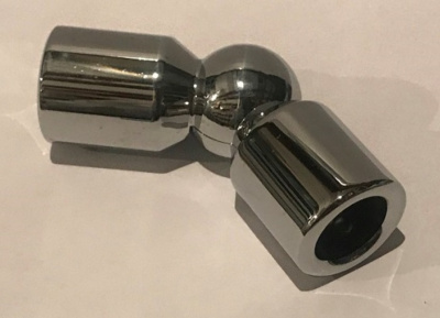ZM-915, Соединитель труба-труба, с произвольным углом 90°-180°, цвет полированный хром CP