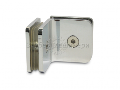 ZM-725, Коннектор стекло-стекло 90°, цвет полированный хром CP