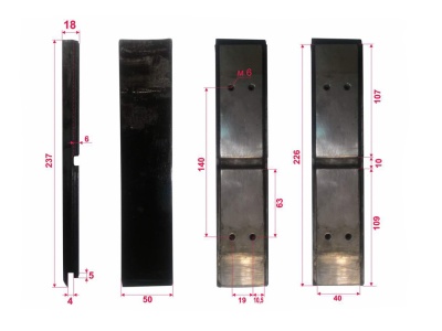 Задний транспортер в сборе с цепью, для фацетного станка Enkong XM351