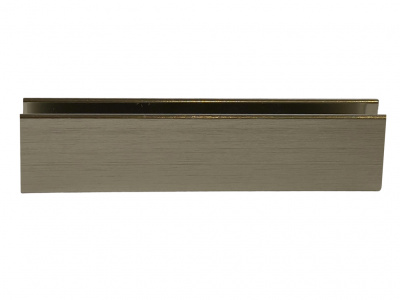 Алюминиевый П-образный профиль для стекла 8 мм, L=3000 мм, никель (под нерж. сталь)