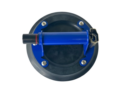 Присоска металлическая одинарная с подкачкой, для плоских материалов, г/п до 240 кг, в чемодане