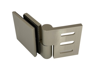 07195 55 Коннектор Milano Pur, стена-стекло 45° – 180° (с регулируемым углом), сатинированный никель, Германия