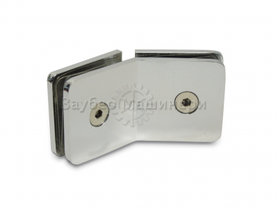 ZM-726, Коннектор стекло-стекло 135°, цвет полированный хром CP