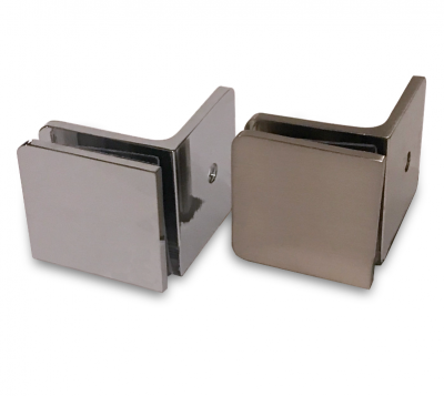 ZM-722, Коннектор L-образный стена-стекло 90°, цвет матовый хром SC