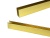 П образный профиль алюминиевый, для стекла 8 мм, L=3000 мм, глянцевое золото