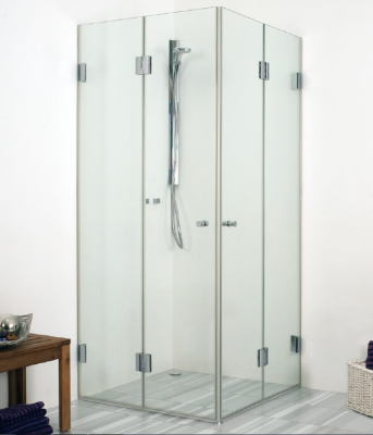 81013 31 Петля Bella, стена-стекло 90°, открытие внутрь, цвет глянцевый хром