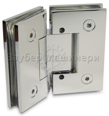 [ZM-302D] Петля душевая из латуни с регулир. 0 полож. (монтаж стекло-стекло 135°)