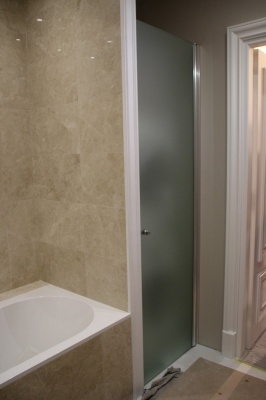 Петля маятниковая Aqua, стена-стекло, для стекла 8 мм, L=2100 мм, сатин. никель брашед (круглая)