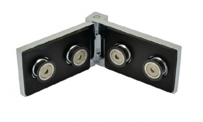 L-2403 Петля стекло-стекло 180°, с открытием внутрь или наружу, хром полированный