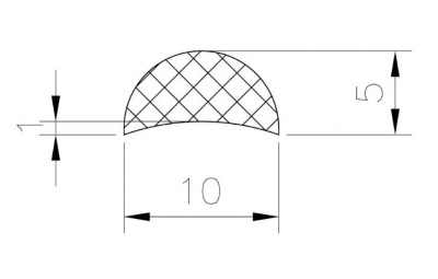 L-2966A Прозрачный акриловый порог 10x5x2200 мм