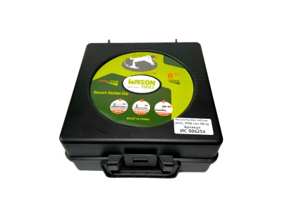 Присоска пластиковая одинарная с подкачкой, для плоских материалов, г/п до 100 кг, в чемодане