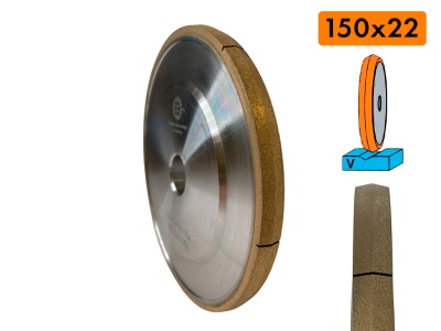 (Премиум) 150x22, профиль V, алмазные гравировальные круги с доп. охлаждением
