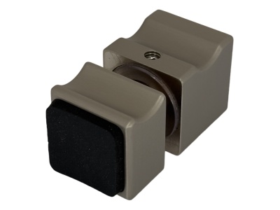 05032 55 Кноб комплект с резиновым торцом, квадратный, сатинированный никель, Германия