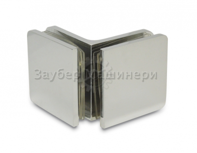 ZM-725, Коннектор стекло-стекло 90°, цвет полированный хром CP