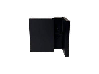 L-5203L Петля стена-стекло 90°, с открытием наружу и автоподъемом, черный мат