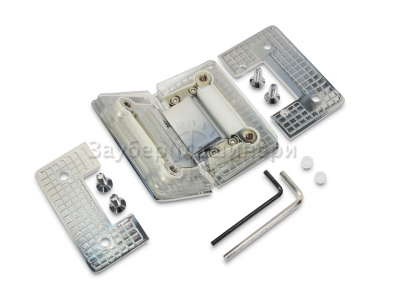 [ZM-302D] Петля душевая из латуни с регулир. 0 полож. (монтаж стекло-стекло 135°)