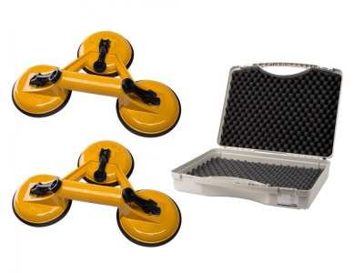 Набор тройных присосок в чемодане, грузоподъемность 140 кг, модель RX-1-A
