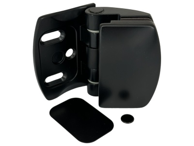 06512 81 Петля Atlantica, стена-стекло 90°, открытие наружу, матовый черный, Германия