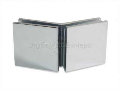 ZM-746, Коннектор стекло-стекло 135°, цвет полированный хром CP