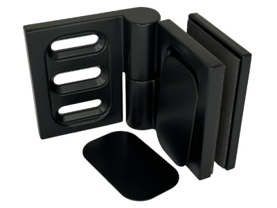 07196 81 Коннектор Milano Pur, стена-стекло 45° – 180° (с регулируемым углом), черный матовый, Германия