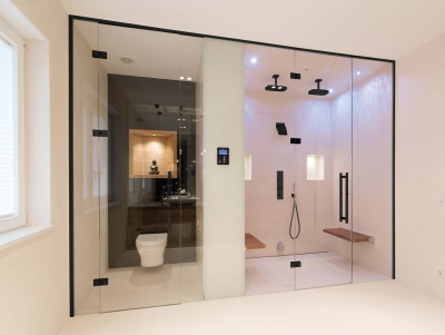 07812 65 Петля Milano Original, стена-стекло 90°, цвет матовый черный