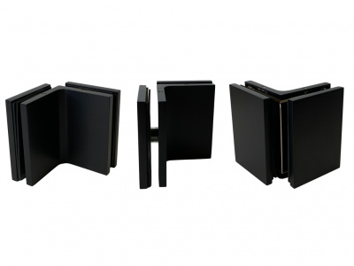 L-5305, Коннектор L-образный стекло-стекло 90°, черный матовый ORB